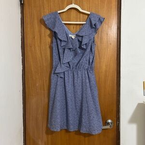 BCBGeneration Blue Zigzag Blouse